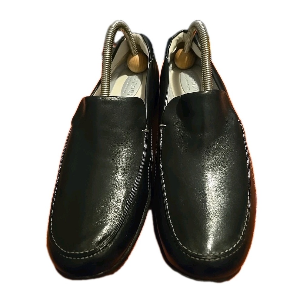 Liz Claiborne Flex  Slip On Black Leather Loafers Women Shoes  9‎ M
